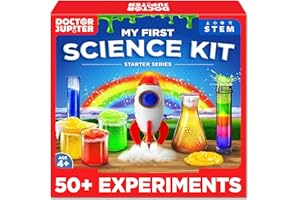 Doctor Jupiter Science Experiments Kit for Kids Ages 4+ | Gift for 4-5-6-7-8 Years Old Girls and Boys | STEM Toys | Chemistry Set | 50+ Experiments Starter Series