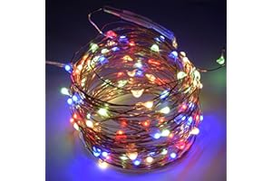 KARSUM USB Fairy Lights 36FT 100 LED with Remote Control,Copper Wire String Lights 8 Modes,Cool Multicolour LED Twinkle Lights， Powered with Remote and Timer，Christmas Lights (Multicolour, 1)