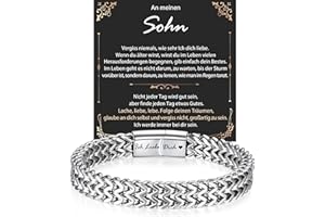 JEWTOP Geschenke für Männer Armband mit Gravur Herren Geschenk für Papa Sohn Bruder Onkel Mann zum Geburtstag Weihnachten Vatertag Valentinstag