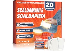 Bramble - Confezione assortita di scaldamani e scaldapiedi - Scaldamani tascabili e scaldapiedi adesivi - Attivati dall'aria e inodori - Fino a 10 ore di calore