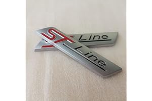 GENETICS Yuzhao 2 adesivi decorativi per bagagliaio posteriore ST LINE 8,6 x 1,6 cm per Clio, per Focus, Tiguan, Golf, T-Roc, Sandero, Mondeo, Kuga