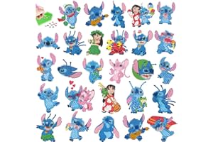 Acuiwer 27PCS Diamond Painting Kits for Kids Diamond Painting Stickers DIY Diamond Arts Stickers Kit 5D Cartoon Mosaic Stickers Gem Arts and Crafts Kit for Kids