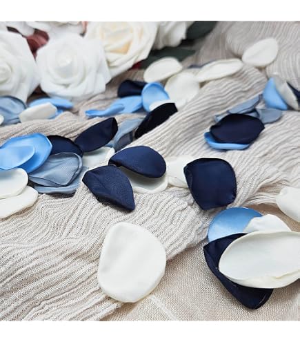 Blaue Blumen-Kuchenaufsätze Im Boho-Style – Mit Rosen, Hortensien & Blättern Für Torten-Deko
