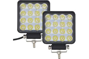 AUXTINGS 2 Pieces 4 inch 48W LED Spot Work Driving Light Bar Off road SUV Truck 4WD 4x4 HeadLight Lamp,DC 12V 24V Waterproof