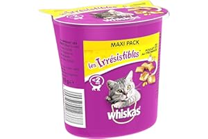MARS Whiskas Les Irrésistibles - Friandises au Poulet et au Fromage pour Chat, 10 Boîtes de 105g de Récompenses