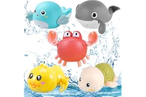 TOPJOWGA Juguetes Baño Bebe, 5 Piezas Bañera Flotante Juguetes para Bebe, Juguetes de Baño Flotantes, Bañera Juguete para Bebes, Juguete para Bebé, Ocean Juguete de Baño para Niños