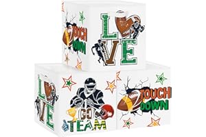 Clastyle Zestaw 3 pudełek do przechowywania piłki sportowej Kostka do przechowywania ubrań kosz gwiazdkowy stojak dla dzieci zabawki i książki do przedszkola, rugby, 30 x 30 x 30 cm