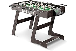 SereneLife Tavola da Calcio Balilla a Grandezza Naturale, Calcio con Palla Set per la Casa, Calcio Balilla Professionale, Design Moderno e Robusto.