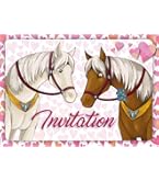 RXLITE KIT Créatif Invitations Anniversaire à Gratter Thème EQUITATION :10 Cartes Stickers Dorés Enveloppes Blanches - Beaux-Arts Et Loisirs Créatifs