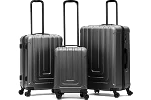 Flight Knight Premium Lightweight Suitcase - TSA-Schloss Mit USB-Anschluss - 8 Spinner-Rader - ABS-Hartschale Check In Gepack - Sehr Langlebig - Genehmigt Fur Uber 100 Fluggesellschaften