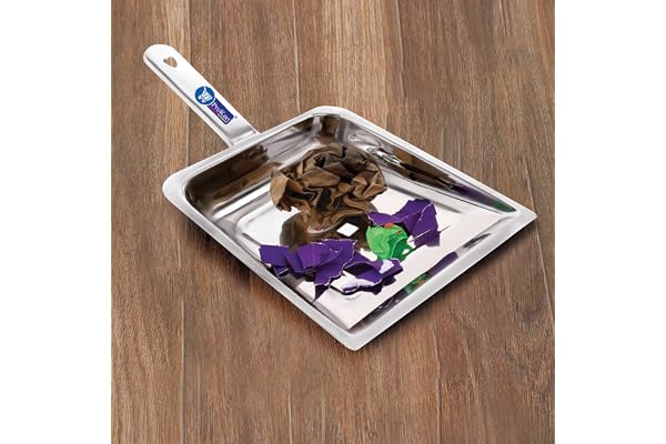 ProKart Premium Stainless Steel Supli Dusting pan Dust pan with Long Handle Duct Cleaning Dust Picker Stainless Steel Dustpan/Supdi - Strong & Durable (Steel SUPLI- DNO.02, Pack of 1)