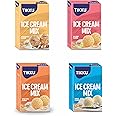 TIKKU Ice Cream Mix Combo of 4 Flavors 100 g x 4 (400 g) (Vanilla, Chocolate, Butterscotch, Rajbhog)