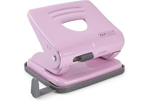 Rapesco 1358 825 Perforatrice 2-Trous en Métal 25 Feuilles, Rose