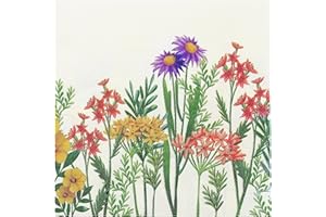 Floral Paper Napkins, Wentsent 40P Colorful Daisy Flower Patterned Napkin Disposable Cocktail Napkins for Afternoon Tea Party Spring Summer Garden Party Hen Party Wedding Party Decoration Servietten