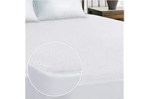 Yorkshire Bedding 100% Waterproof Mattress Protector - 30cm Deep Skirt Mattress Protector Double Bed - Non Noisy & Super Absorbent Terry Towel Mattress Cover (137x190cm)