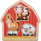 Melissa & Doug 12054 Wooden First Puzzle, Farm Animals