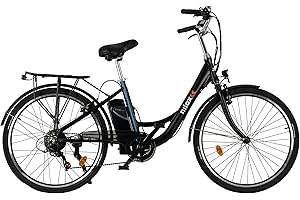 Nilox, E-Bike J5 SE, Vélo Électrique avec Pédalage Assisté, 90 Km d'Autonomie, Jusqu'à 25 km/h, Brushless High Speed ​​250 W, Batterie Amovible 36 V - 13 Ah, Roues 26", Boîte de Vitesses Shimano