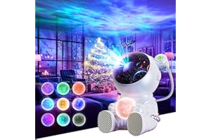 LAMPET Astronaut Sternenhimmel Projektor 2.0, LED Astronaut Projektor mit 17 Nebelmodi 4 Sternenmodi mit Fernbedienung Einstellbarer, Astronaut Projektor mit Timer für Kinder Erwachsene