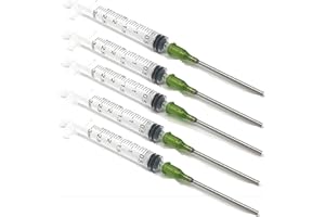 WIZARD VAPES Jeringas & Aguja Blunt 14G (paquete de 5) para mezclar bricolaje (jeringa de 2-3 ml)