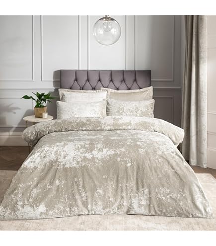 Knuffelige hoogpolige faux fur king dekbedovertrek set met kussenslopen crème