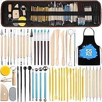 GOLDEROC 22 Pièces Outils Kit Poterie Adulte, Kit Argile Autodurcissante, Outils Argile Polymère