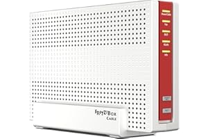 AVM FRITZ!Box 6591 Cable WLAN AC + N Router (DOCSIS-3.1-Kabelmodem, Dual-WLAN Ac+N (MU-MIMO) mit 1733 (5 GHz) + 800 Mbit/S (2,4 GHz), VoIP-Telefonanlage) (Generalüberholt)