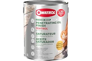 OWATROL TEXTROL - Farblose Tönung - Saturator Holz Outdoor auf Basis natürlicher Pflanzenöle für Hütten Barrieren Schuppen Außenholzverkleidung - Holz Terrassenöl - 5 L