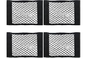 Dzxin Car Boot Organiser, 4 PCS Car Boot Van Storage Organiser, Storage Net Campervan Accessories for Storing Phone/Water Bottle/Toiletry (25 * 40cm)