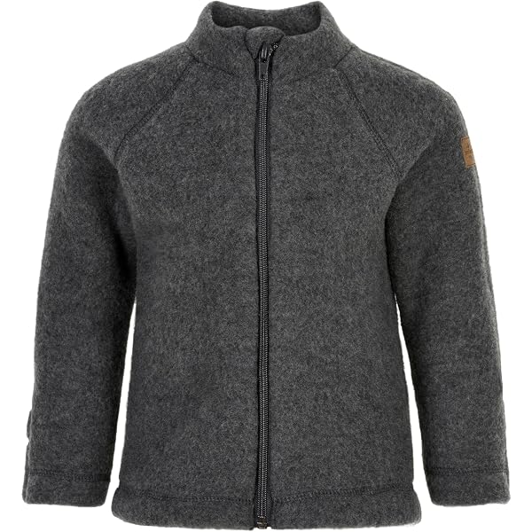 Mikk-line Wandeljas | OEKO-TEX Standard 100 | Babyjas met ritssluiting voor baby en kinderen | 95% wol - 100% mulesingvrije merinowol | Voor meisjes en jongens | Omkeerbare manchetten, Burlwood, 86