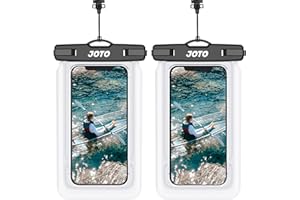 JOTO 2 Stück 6.9" Schwimmende Wasserdicht Handytasche Wassertasche Unterwasser Handyhülle für iPhone 14 13 12 11 Pro Max/Galaxy S22 S21 A13 A53 und Weiteren Smartphones -Klar