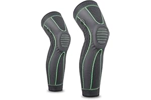 LZQPEARL 1 Paio Ginocchiere Gamba Intera per Donne E Uomini, Ginocchiere Extra Lunghe per Gambe E Polpacci Ginocchiere per Alleviare Il Dolore Articolare, Artrite, ACL, MCL, Sport