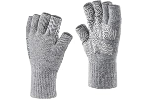 Palmyth Woll-Fingerlose Angelhandschuhe – Warm für Männer und Frauen: Fliegenfischen bei kaltem Wetter, Eisfischen, Fotografie und Jagd