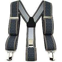 Bretelle Unisex A Y Con Clip Resistente - Design A Righe E Larghezza 35mm