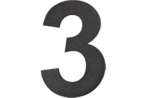 nanlyiau números 6in/15.3cm números casa exterior negro número de casa moderna inoxidable.hecho de acero inoxidable sólido 304.Apariencia flotante(black 6in3)