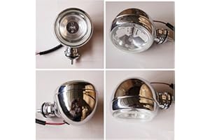 Other 1 x jasne chromowane przednie reflektory przeciwmgielne okrągłe światła 55 W 7,6 cm motocykl motocykl 10 x 4