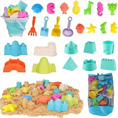 6-teiliges Sandspielzeug Set Für Kinder – Mit Wassermühle, Förmchen, Schaufel & Mehr Für Strand & Garten