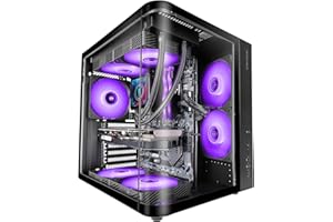 Mars Gaming MC-CURV, Obudowa Gaming ATX, Potrójny Zakrzywiony Panel z Hartowanego Szkła z Przodu i z Boku, Podwójną Komorą, Kompaktowa PC ze Sporą Pojemnością Wewnętrzną, USB-C i USB 3.0, Czarny