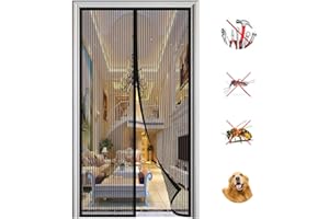 Mosquitera Puerta Magnetica, Adsorción Magnética Plegable Anti Mosquito Insecto Mosquitera, para Puertas de Salón Balcón Corredor