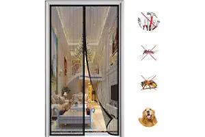 Mosquitera Puerta Magnetica, Adsorción Magnética Plegable Anti Mosquito Insecto Mosquitera, para Puertas de Salón Balcón Corredor