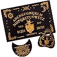 Okdance Ouija Board Set Wooden Black Spirit Board Dowsing Divination Boards Classic Quality Talking Boards with Planchette for Witchcraft Supplies Gifts