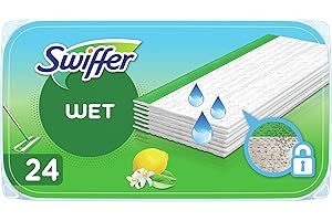 Swiffer Mopa Paños Húmedos Con Fragancia De Cítrico Fresco 24 Unidades, Para Una Limpieza Rápida Y Fácil