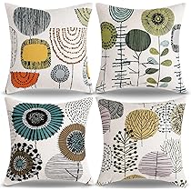 Set 4 Federe Cuscini 40x40 Cm Impermeabili - Stampa Floreale, Per Esterno/Interno | Lino Con Rivestimento PU - Foto 3