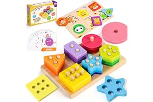 Subtail Giochi Bambini 1 Anno - Abilità Motorie Giochi Montessori 1 2 3 Anni - Gioco Legno Puzzle Bambini 2 3 Anni - Sensoriale Giocattoli Bambino 1 Anno - Giochi Educativi Regalo Bambino 1 2 3 Anni