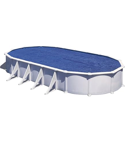 Copertura invernale per piscina fuori terra in legno Lagon 450 cm - PVC 640 g/m² Grigio