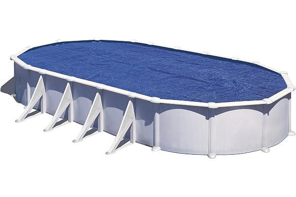 GRE CPROV730 - Bâche d'été pour piscines ovales de 730x375cm, épaisseur 180µ, Couleur Bleue