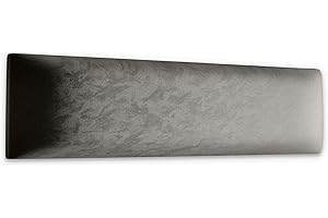 Muralo Samt Wandkissen Stoff Polsterpaneel Schlafzimmer Wohnzimmer Bett Wandpolster Bettkopfteil Lendekissen Modern Luxus Gepolstert Polster Paneel (Grau, 90 cm x 30 cm)