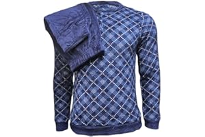 Luga Pigiama Uomo Invernale Caldo Pile SOFFICE Coral Maglia Pantalone M L XL XXL PCC