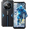 FOSSiBOT F105 Rugged Smartphone Unlocked, Android 14, 10300mAh Large Battery 12+64GB/128GB Storage 6.75" FHD Display 8MP+20MP Camera IP68/IP69K Waterproof Cell Phone 4G Dual SIM OTG