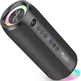 Zealot Portable Bluetooth Speaker with LED Light, Wireless Outdoor Speaker, 40 W Powerful Stereo Bass, 30 Hours Autonomy, AUX