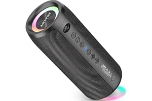 Zealot Altavoz Portátil Bluetooth con Luz LED, Altavoz Exterior Inalámbrico, 40W Graves Estéreo Potentes, Autonomía de 30 Hor